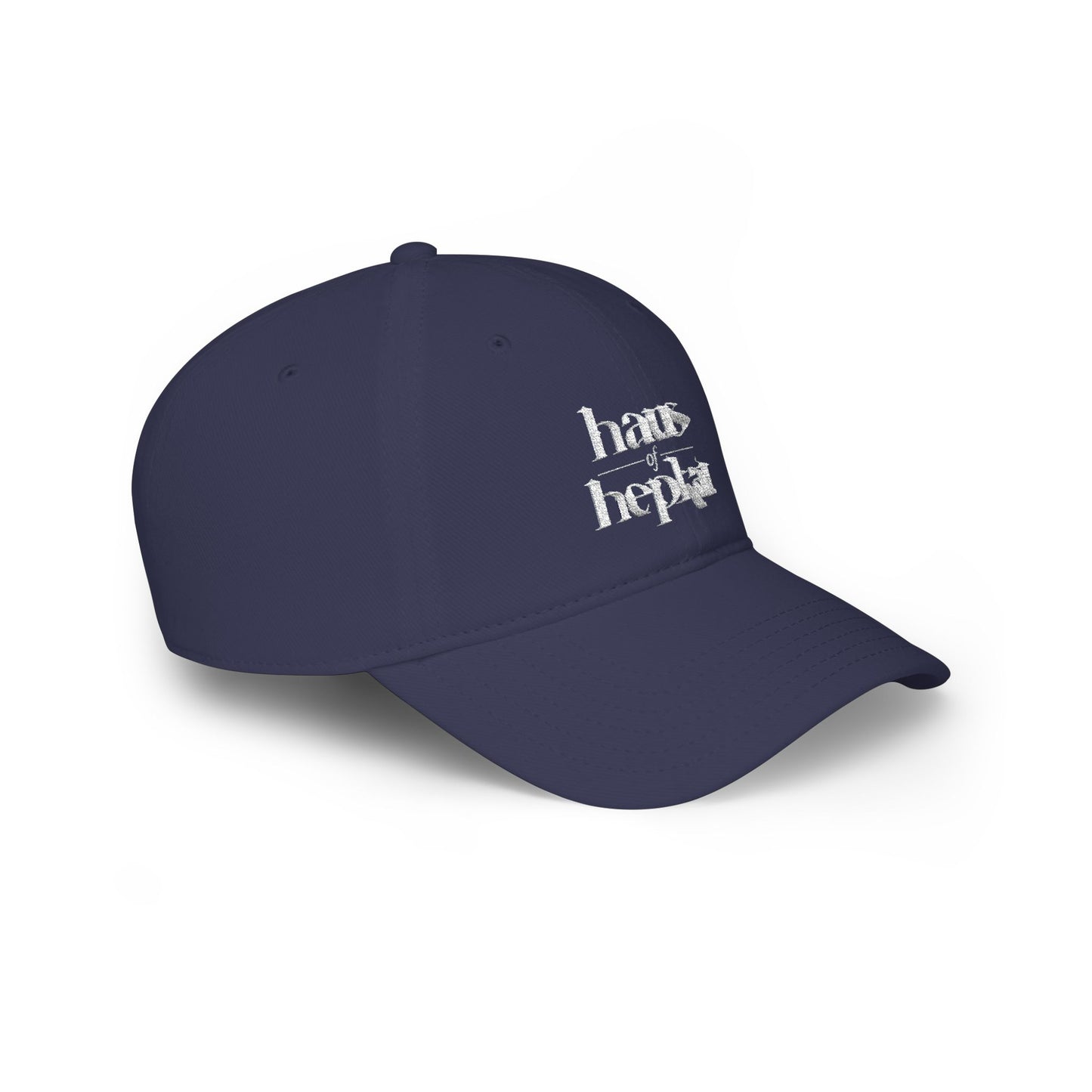 Haus of Hepkat Embroidered Baseball Cap — Gothic Logo Low Profile Hat