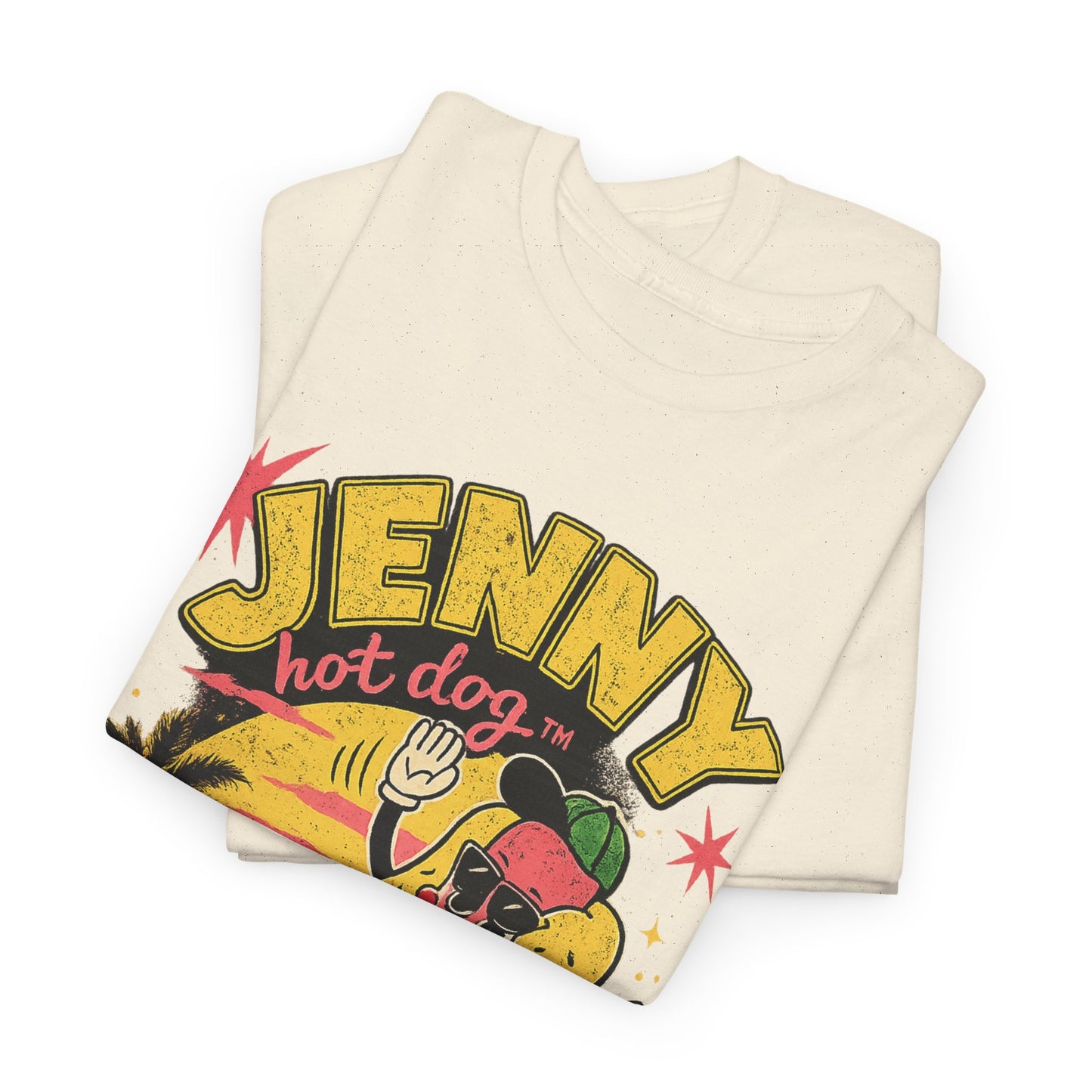 Jenny Hot Dog Skate Tee — Retro Beach Skateboard Graphic T-Shirt