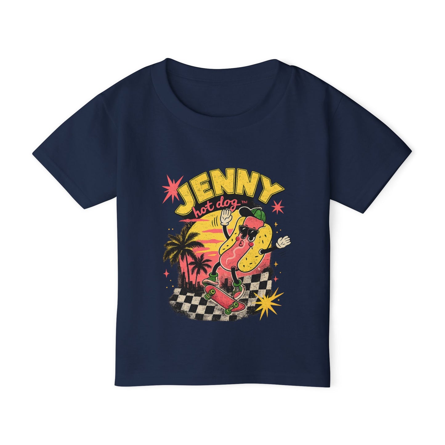 Toddler T-Shirt — "Jenny Hot Dog" Retro Skate Graphic