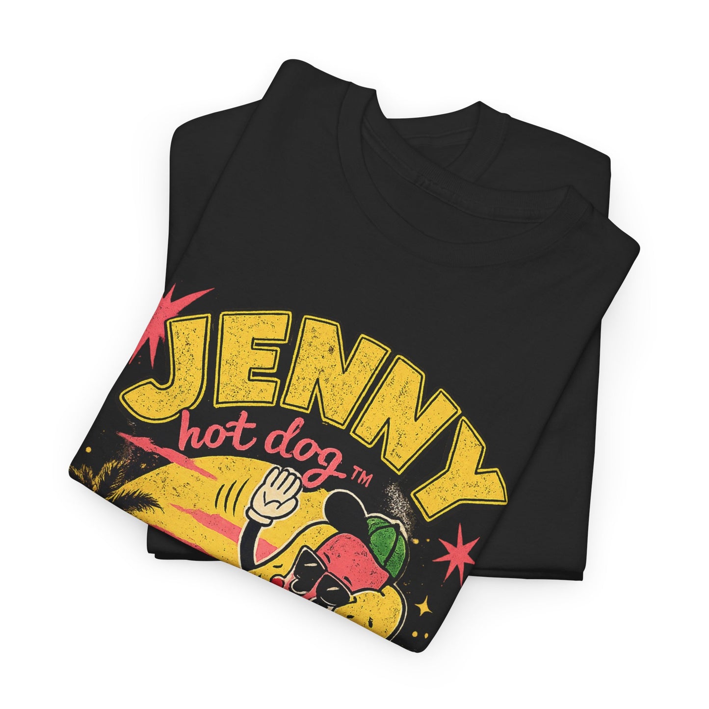 Jenny Hot Dog Skate Tee — Retro Beach Skateboard Graphic T-Shirt