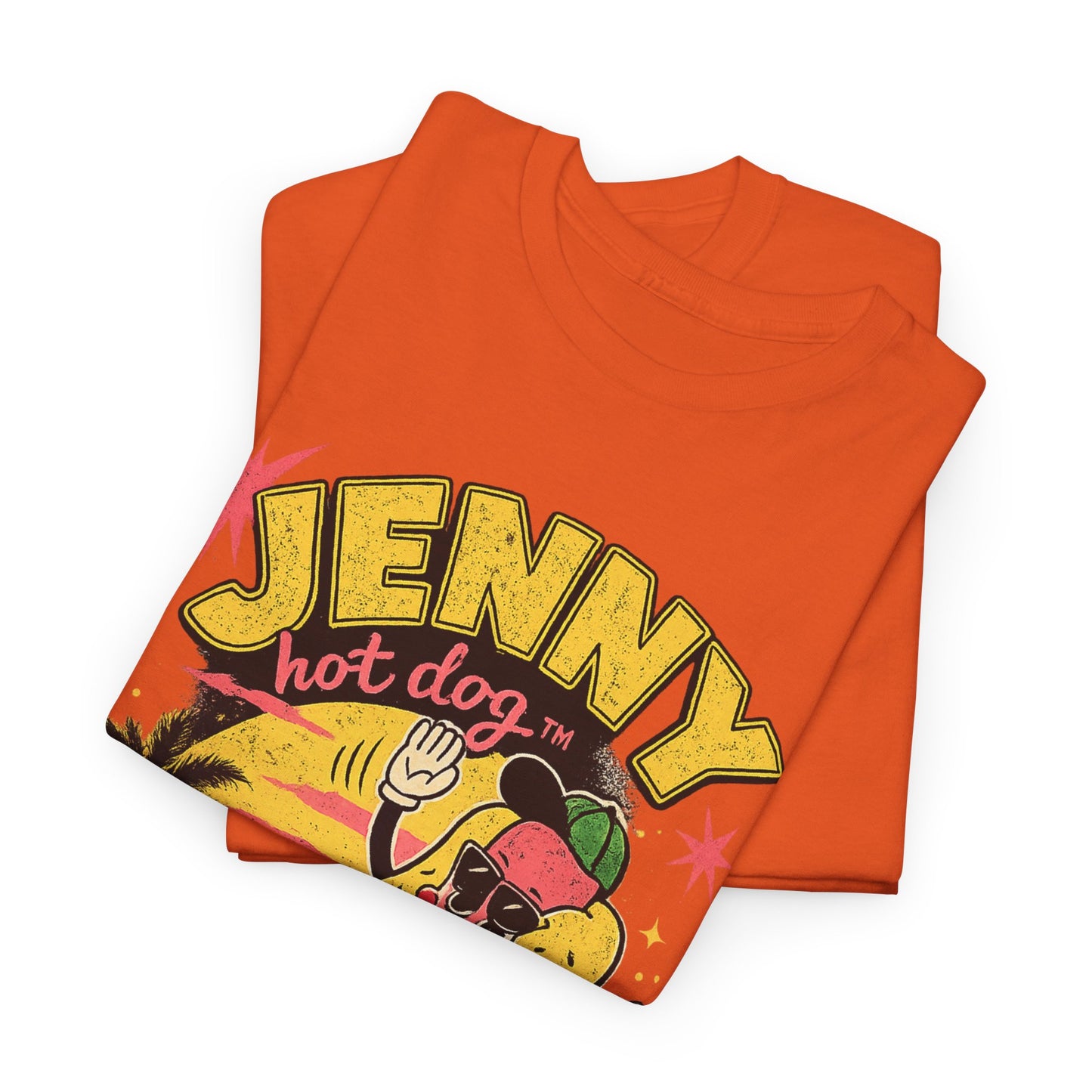 Jenny Hot Dog Skate Tee — Retro Beach Skateboard Graphic T-Shirt