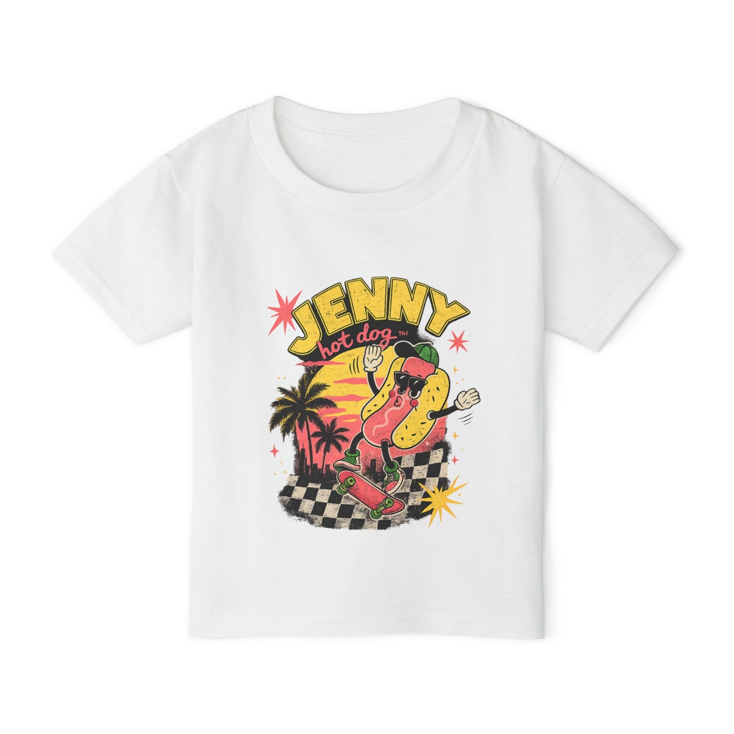 Toddler T-Shirt — "Jenny Hot Dog" Retro Skate Graphic